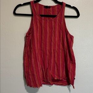 Anthropologie DREW linen boho stripe Top size 8